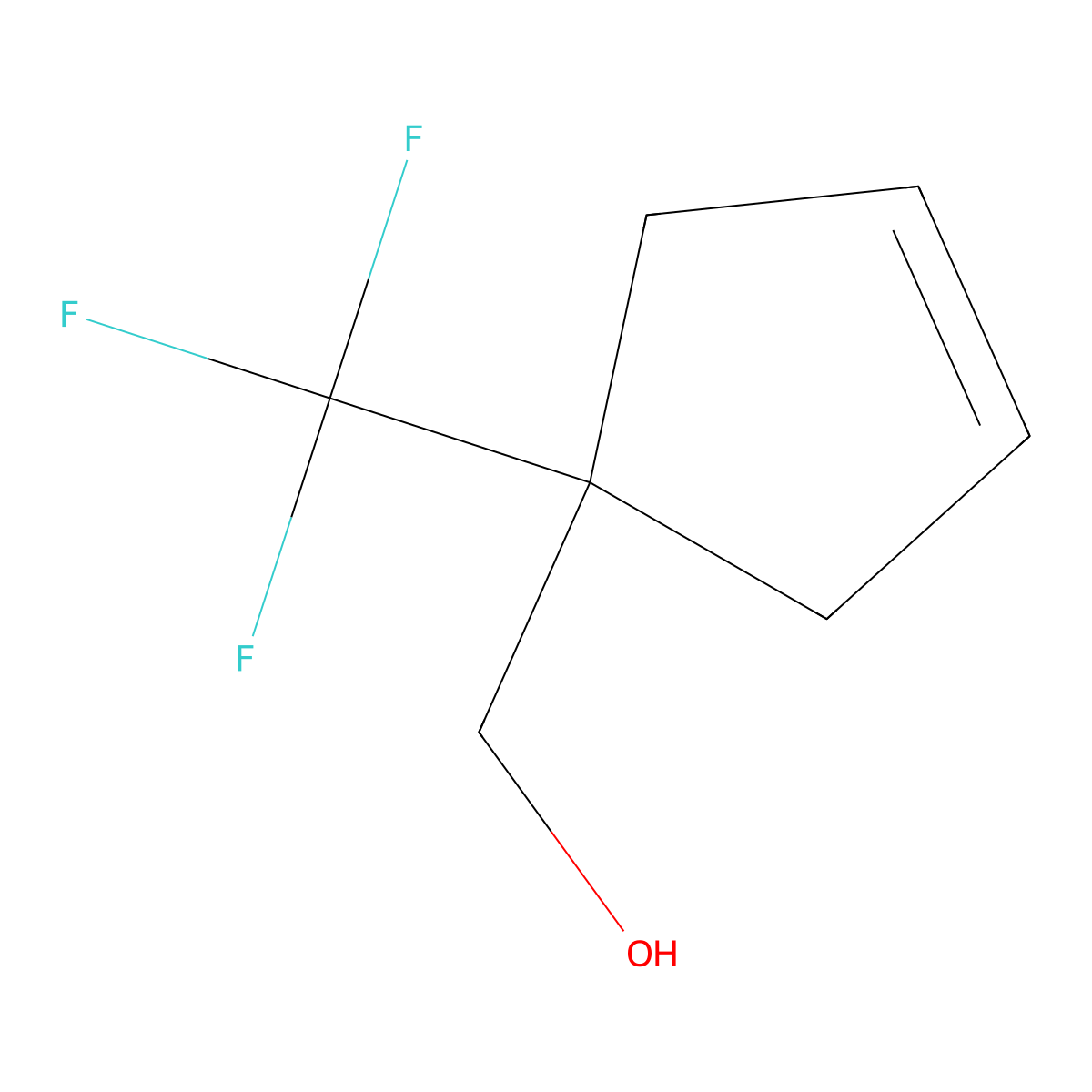 [1-(Trifluoromethyl)cyclopent-3-en-1-yl]methanol molecular structure, CAS 2567496-96-0