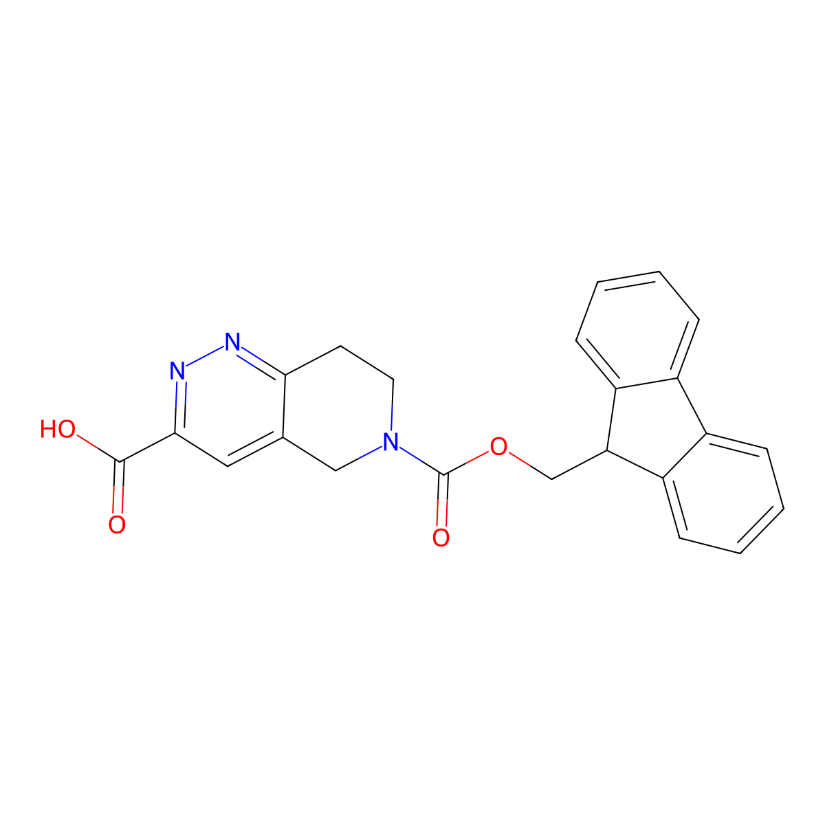 6-{[(9H-fluoren-9-yl)methoxy]carbonyl}-5H,6H,7H,8H-pyrido[4,3-c]pyridazine-3-carboxylic acid molecular structure, CAS 2567496-97-1