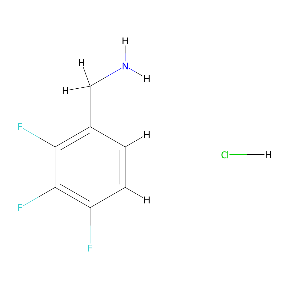 (2,3,4-Trifluorophenyl)methanamine hydrochloride molecular structure, CAS 2567497-10-1
