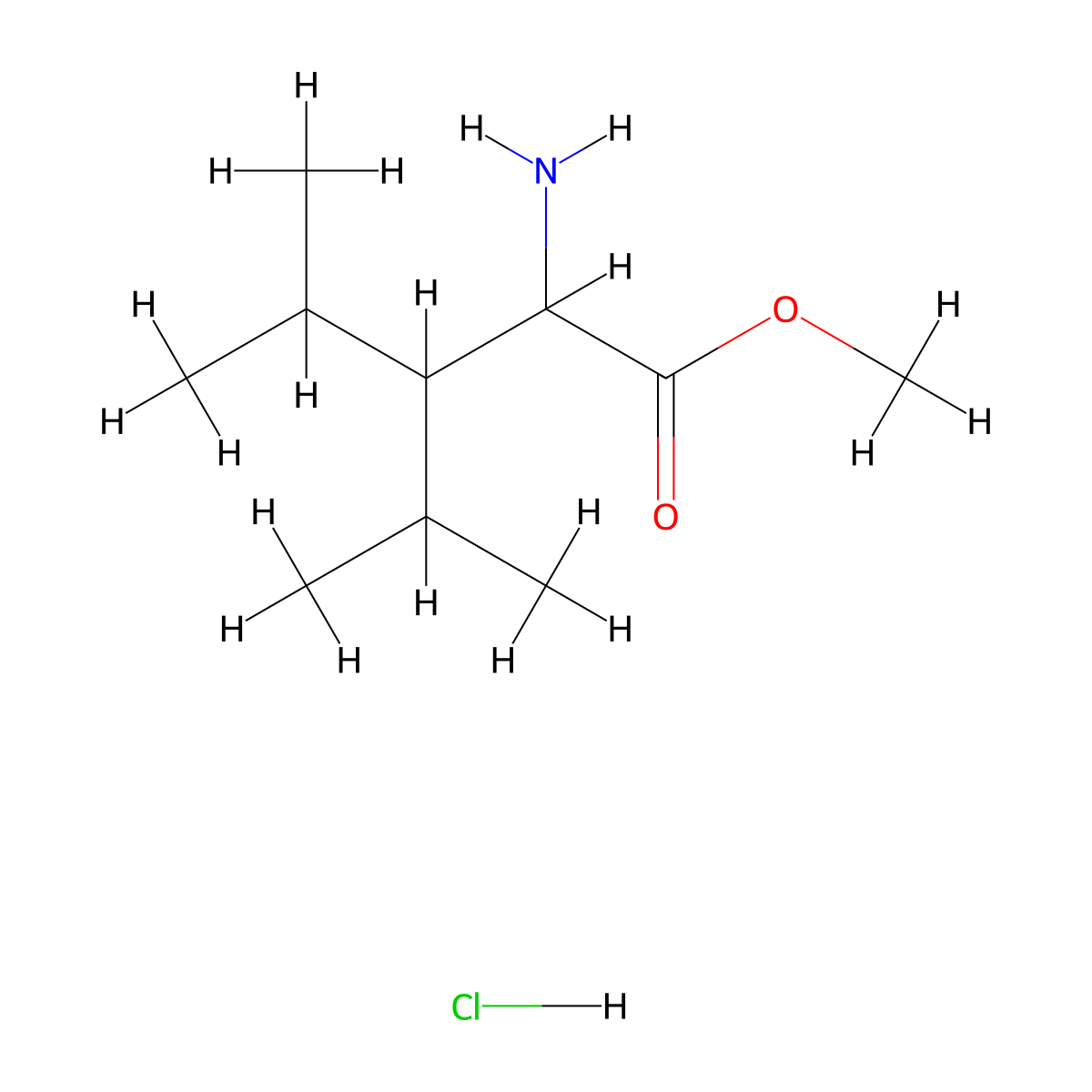 Methyl 2-amino-4-methyl-3-(propan-2-yl)pentanoate hydrochloride molecular structure, CAS 2567497-49-6
