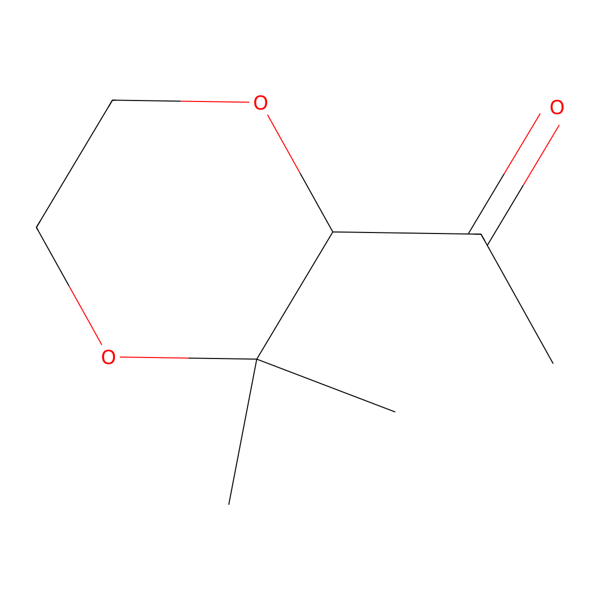 1-(3,3-Dimethyl-1,4-dioxan-2-yl)ethan-1-one molecular structure, CAS 2567497-66-7