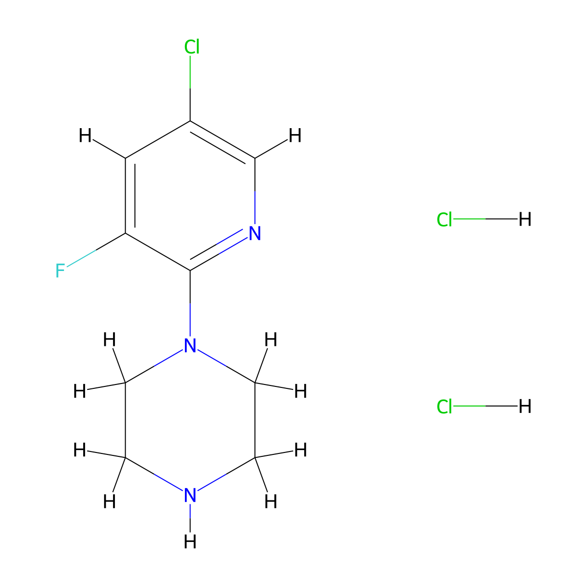 1-(5-Chloro-3-fluoropyridin-2-yl)piperazinedihydrochloride molecular structure, CAS 2567497-70-3