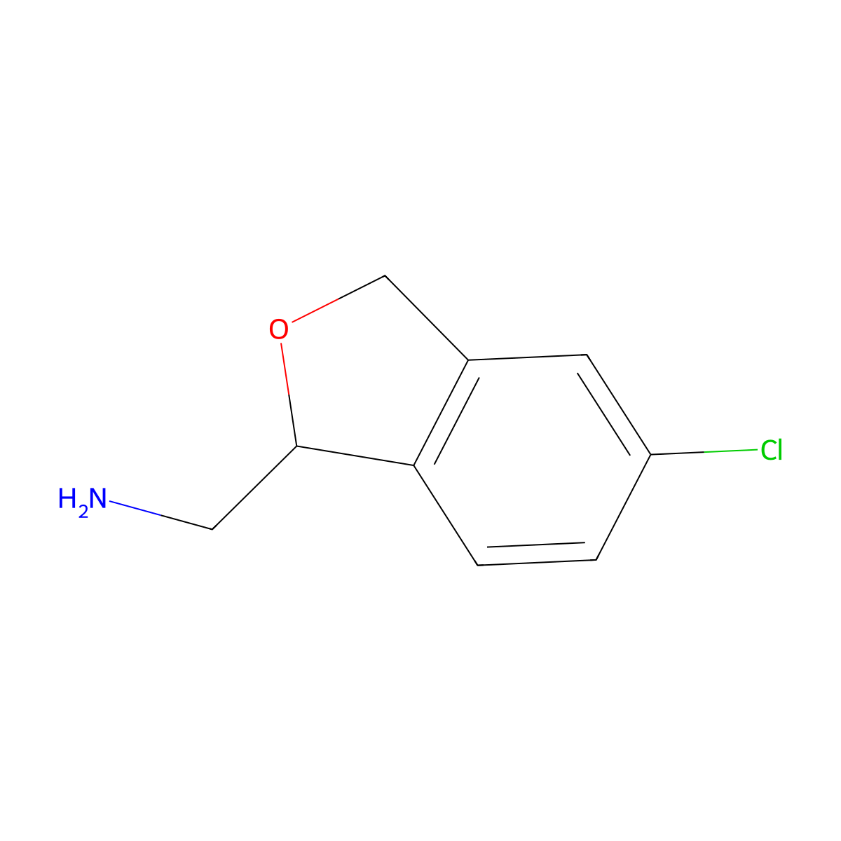 1-(5-Chloro-1,3-dihydro-2-benzofuran-1-yl)methanamine molecular structure, CAS 2567497-73-6