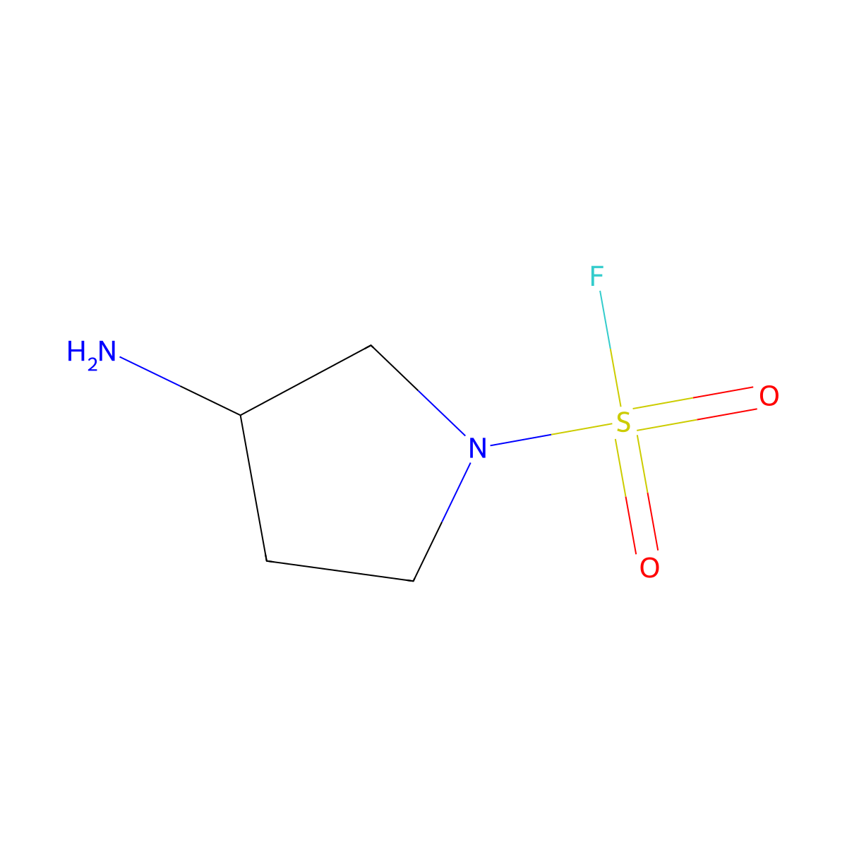 3-Aminopyrrolidine-1-sulfonyl fluoride molecular structure, CAS 2567497-76-9