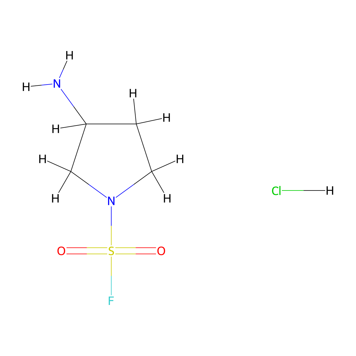 3-Aminopyrrolidine-1-sulfonylfluoridehydrochloride molecular structure, CAS 2567497-77-0