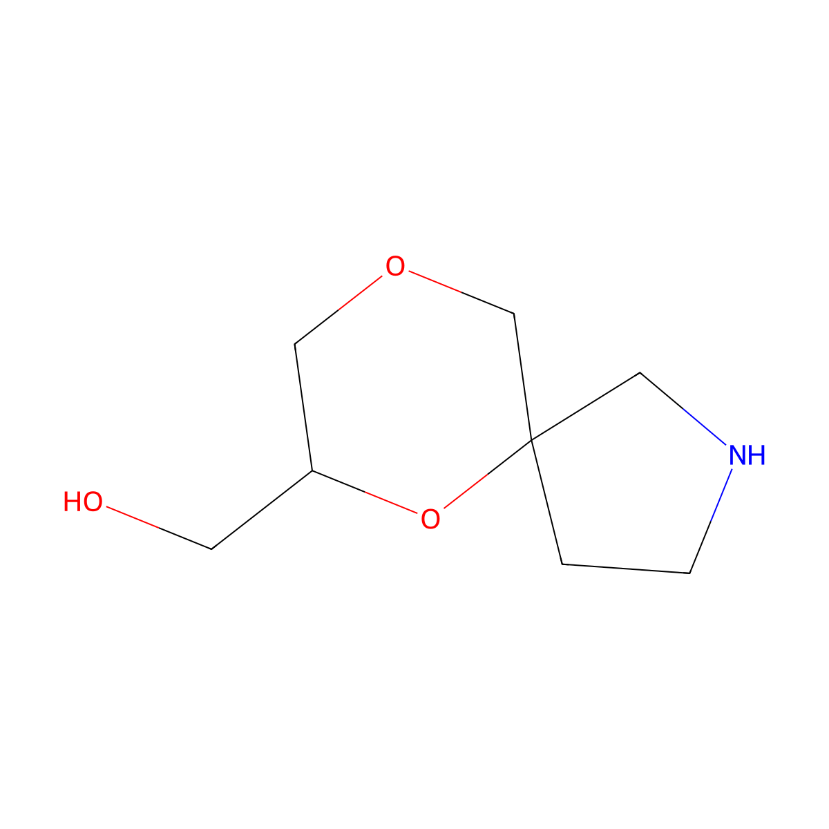 {6,9-Dioxa-2-azaspiro[4.5]decan-7-yl}methanol molecular structure, CAS 2567497-85-0