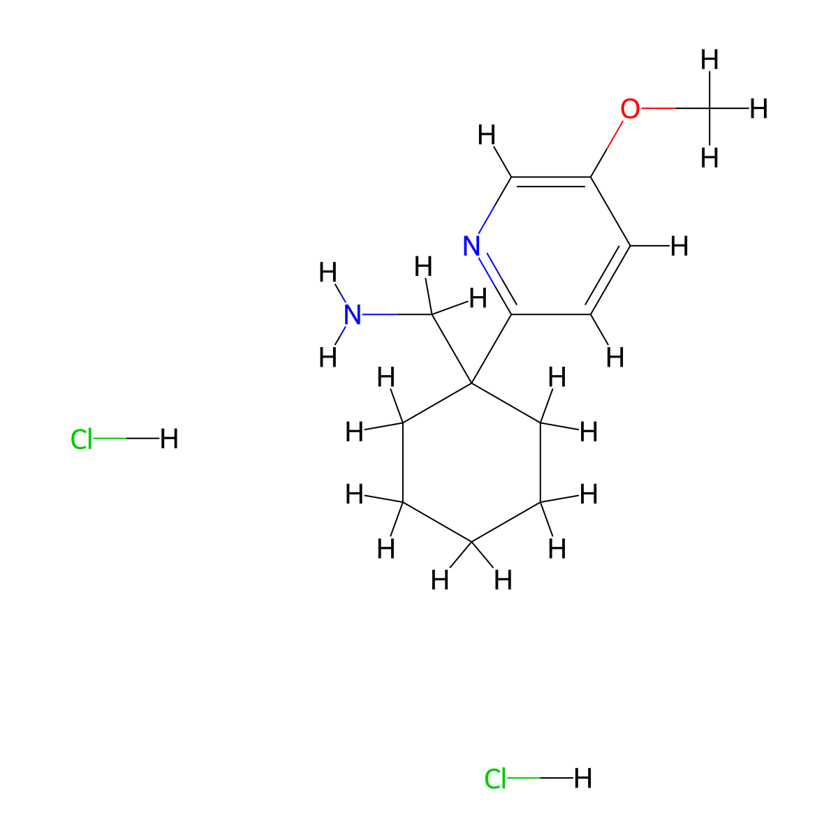 (1-(5-Methoxypyridin-2-yl)cyclohexyl)methanamine dihydrochloride molecular structure, CAS 2567497-95-2