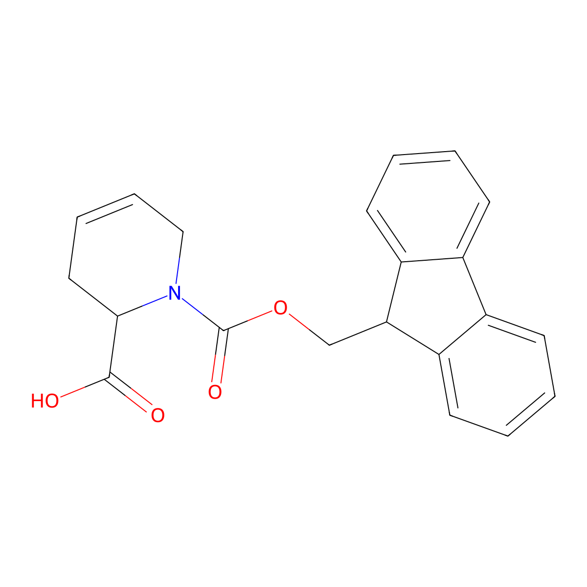 1-{[(9H-fluoren-9-yl)methoxy]carbonyl}-1,2,3,6-tetrahydropyridine-2-carboxylic acid molecular structure, CAS 2567497-96-3