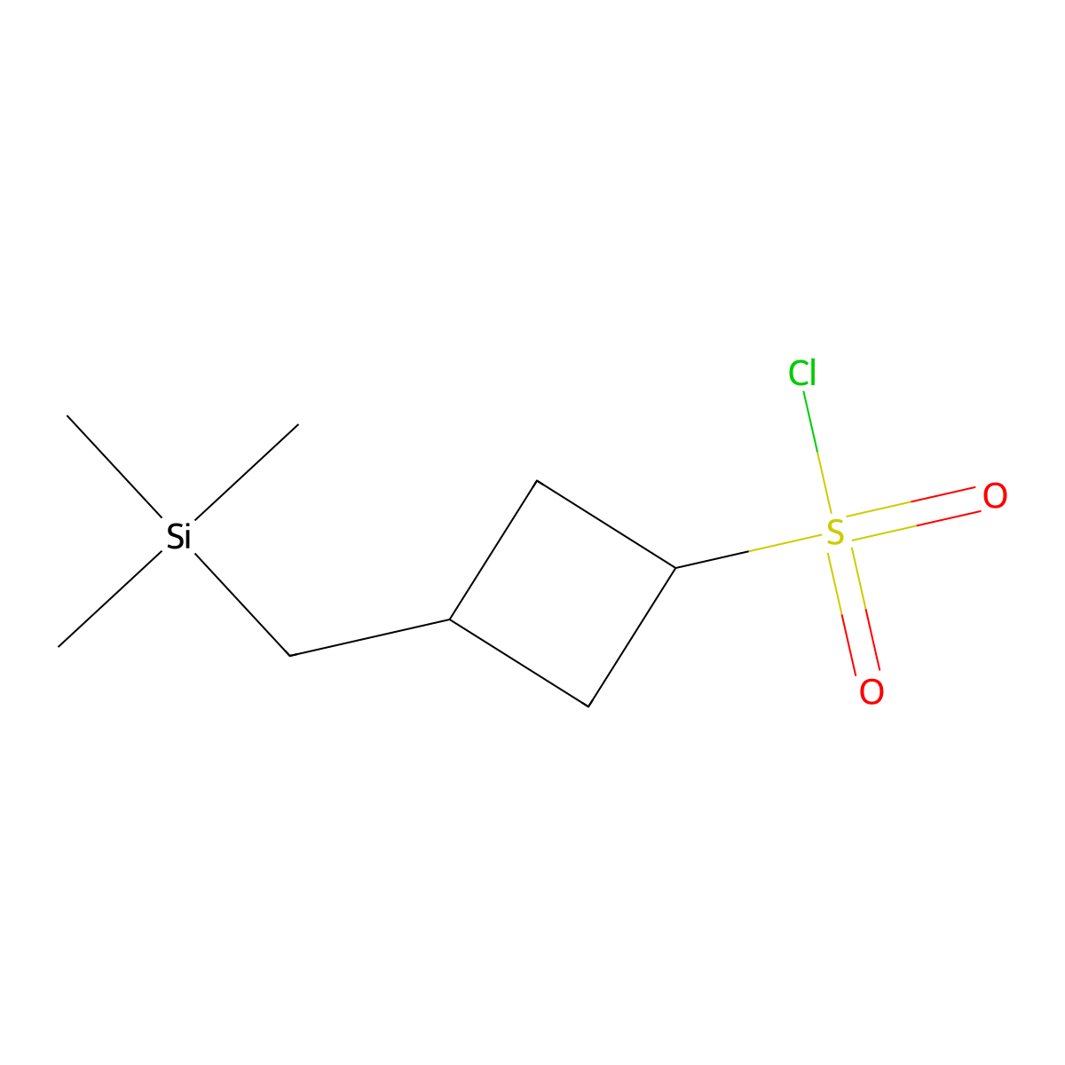 3-(Trimethylsilylmethyl)cyclobutane-1-sulfonyl chloride molecular structure, CAS 2567498-07-9