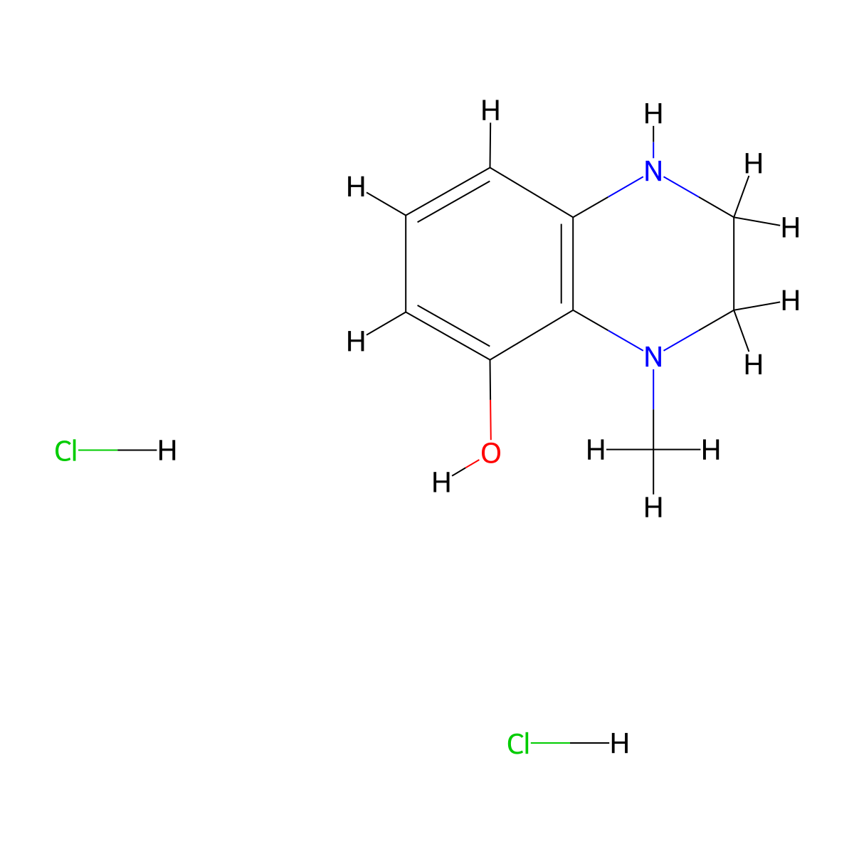 4-Methyl-1,2,3,4-tetrahydroquinoxalin-5-ol dihydrochloride molecular structure, CAS 2567498-08-0