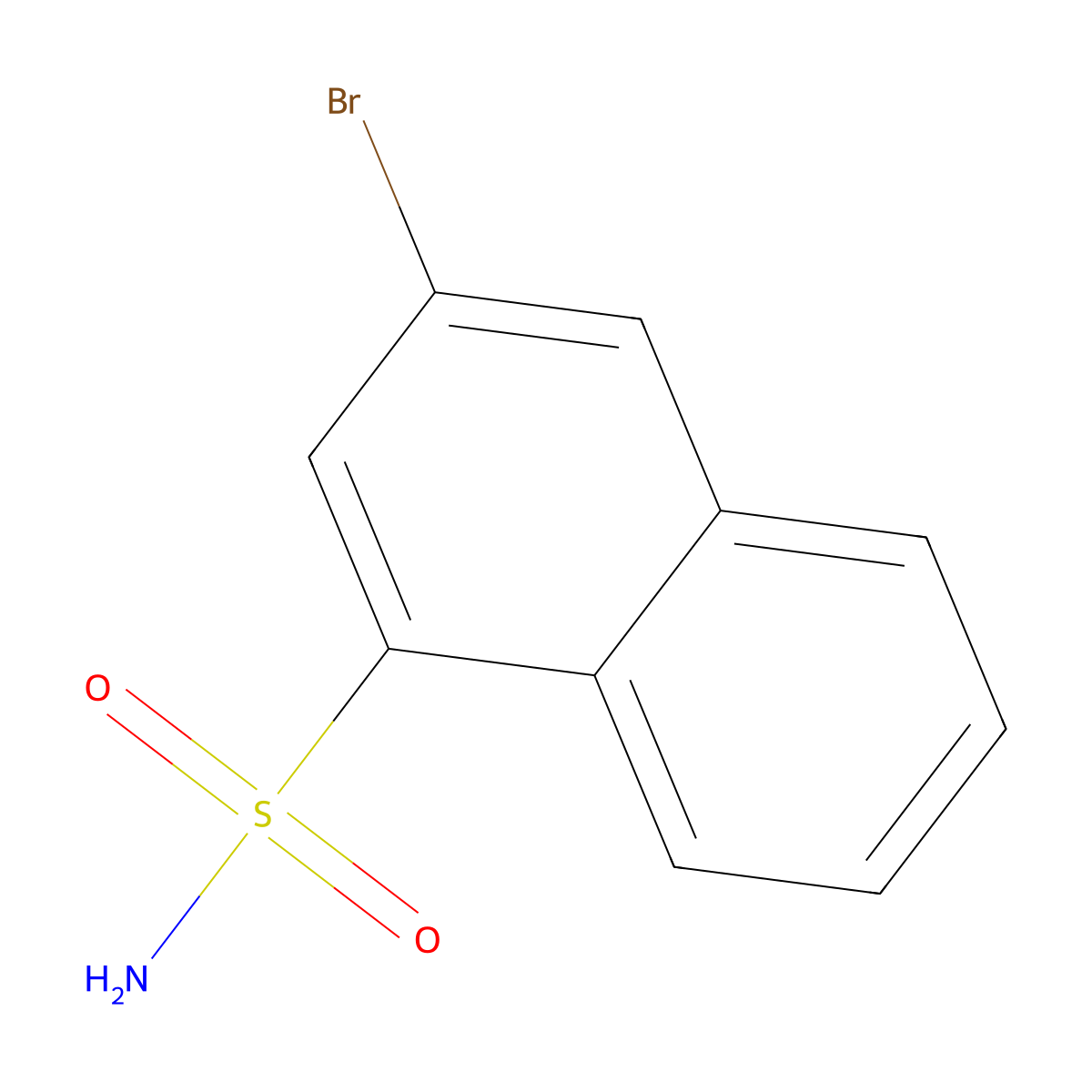 3-Bromonaphthalene-1-sulfonamide molecular structure, CAS 2567498-13-7