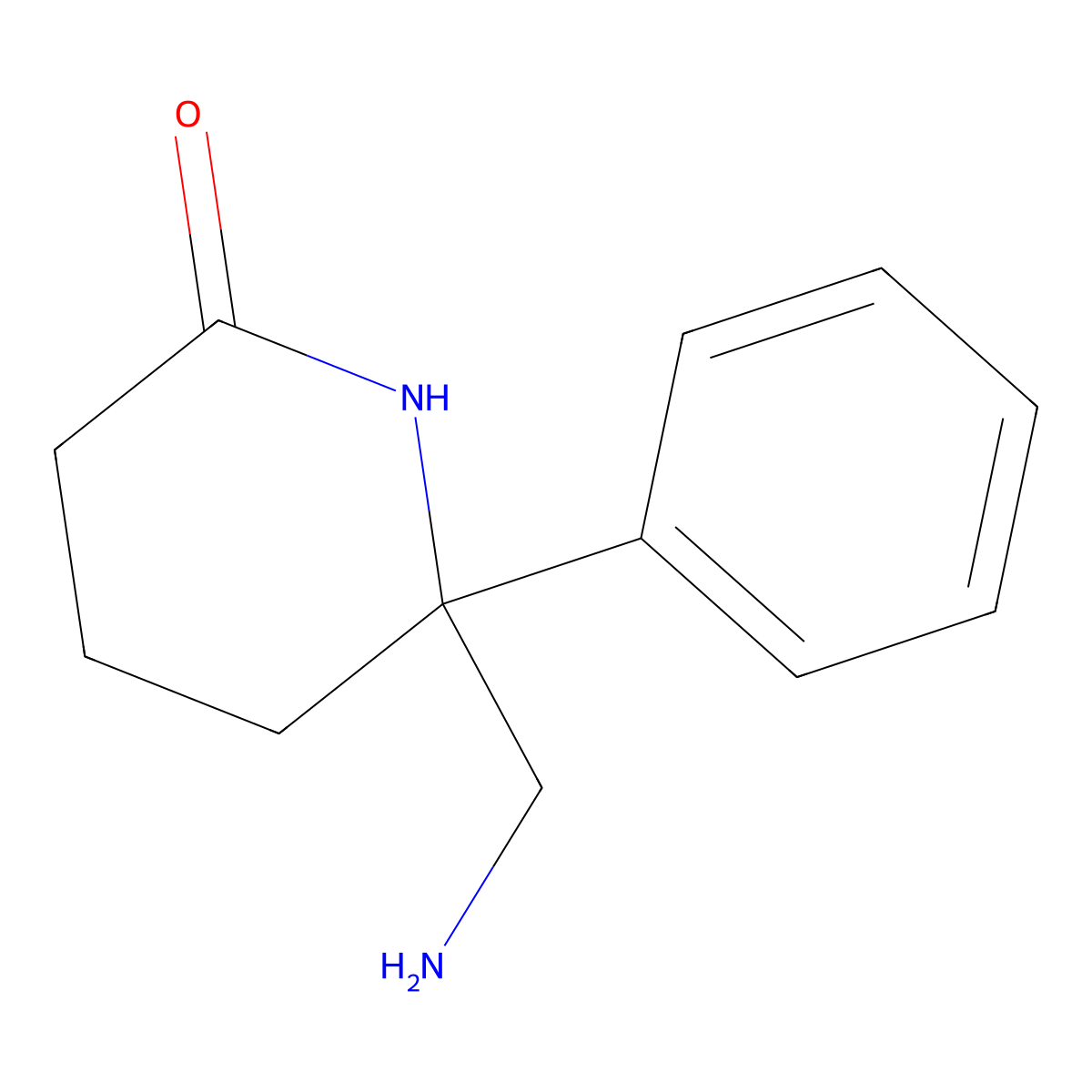 6-(Aminomethyl)-6-phenylpiperidin-2-one molecular structure, CAS 2567498-58-0