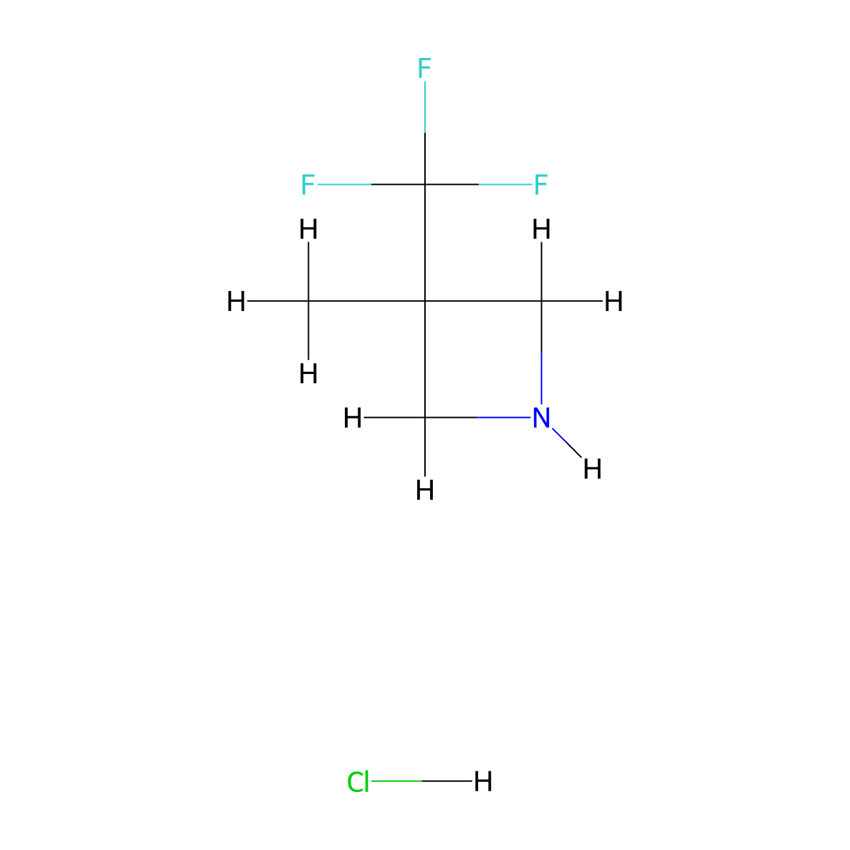 3-Methyl-3-(trifluoromethyl)azetidine hydrochloride molecular structure, CAS 2567498-60-4