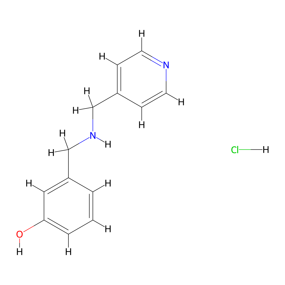 3-[(Pyridin-4-ylmethylamino)methyl]phenol;hydrochloride molecular structure, CAS 2567498-65-9