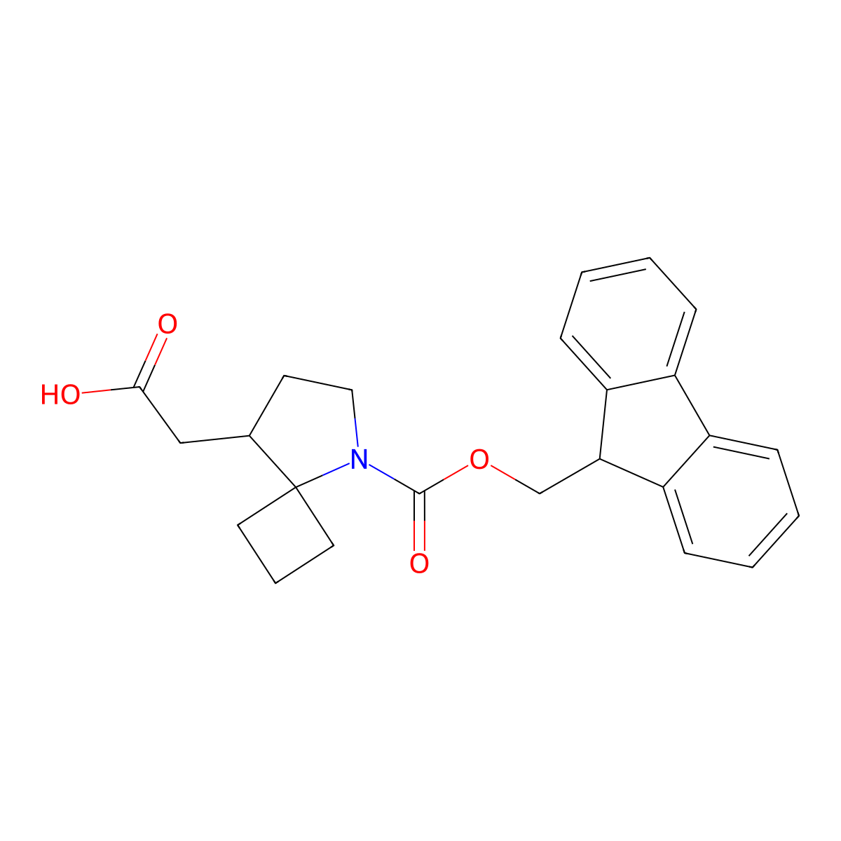 2-(5-{[(9H-fluoren-9-yl)methoxy]carbonyl}-5-azaspiro[3.4]octan-8-yl)acetic acid molecular structure, CAS 2567498-72-8