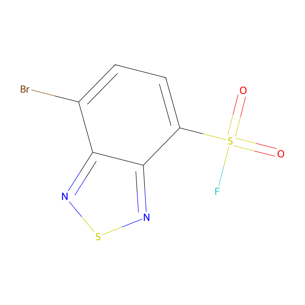 7-Bromo-2,1,3-benzothiadiazole-4-sulfonyl fluoride molecular structure, CAS 2567498-75-1