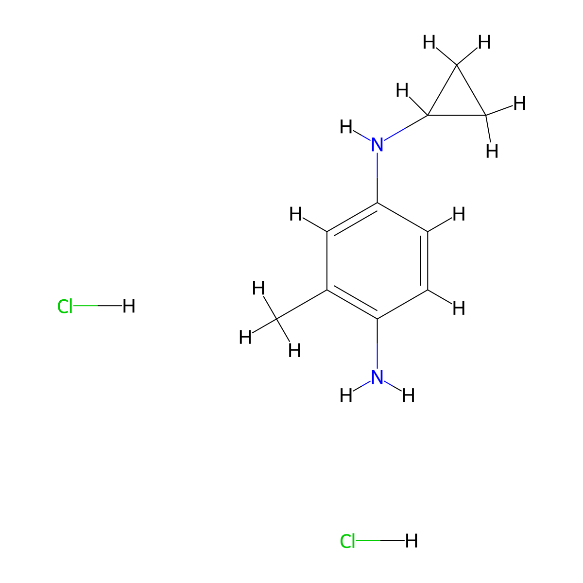 N1-cyclopropyl-3-methylbenzene-1,4-diamine dihydrochloride molecular structure, CAS 2567498-89-7