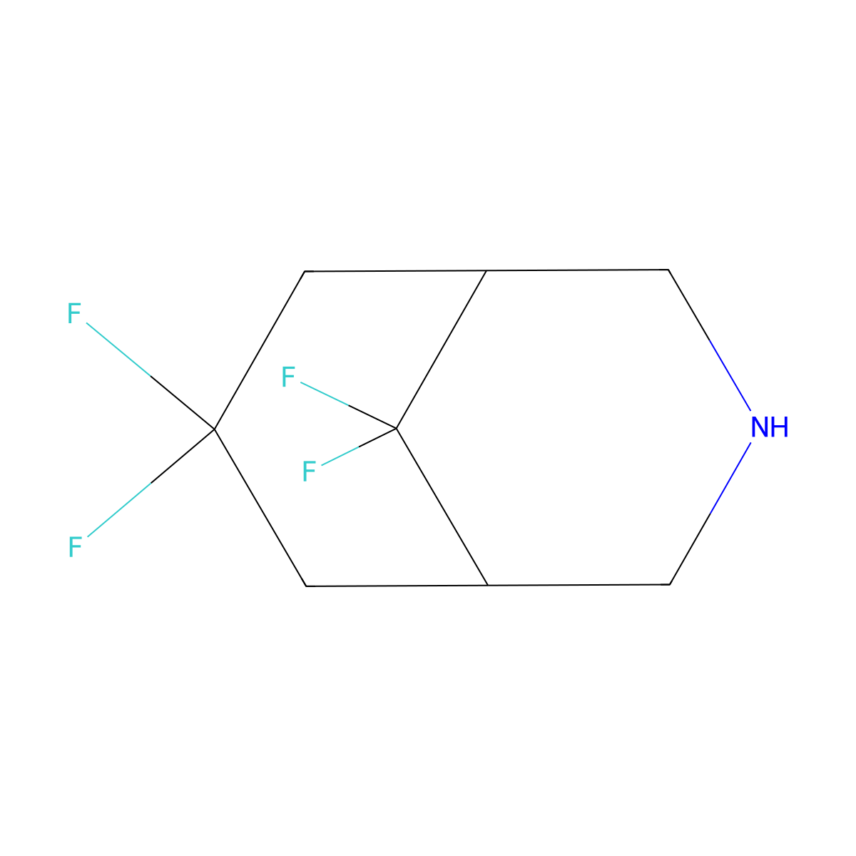7,7,9,9-Tetrafluoro-3-azabicyclo[3.3.1]nonane molecular structure, CAS 2567498-92-2
