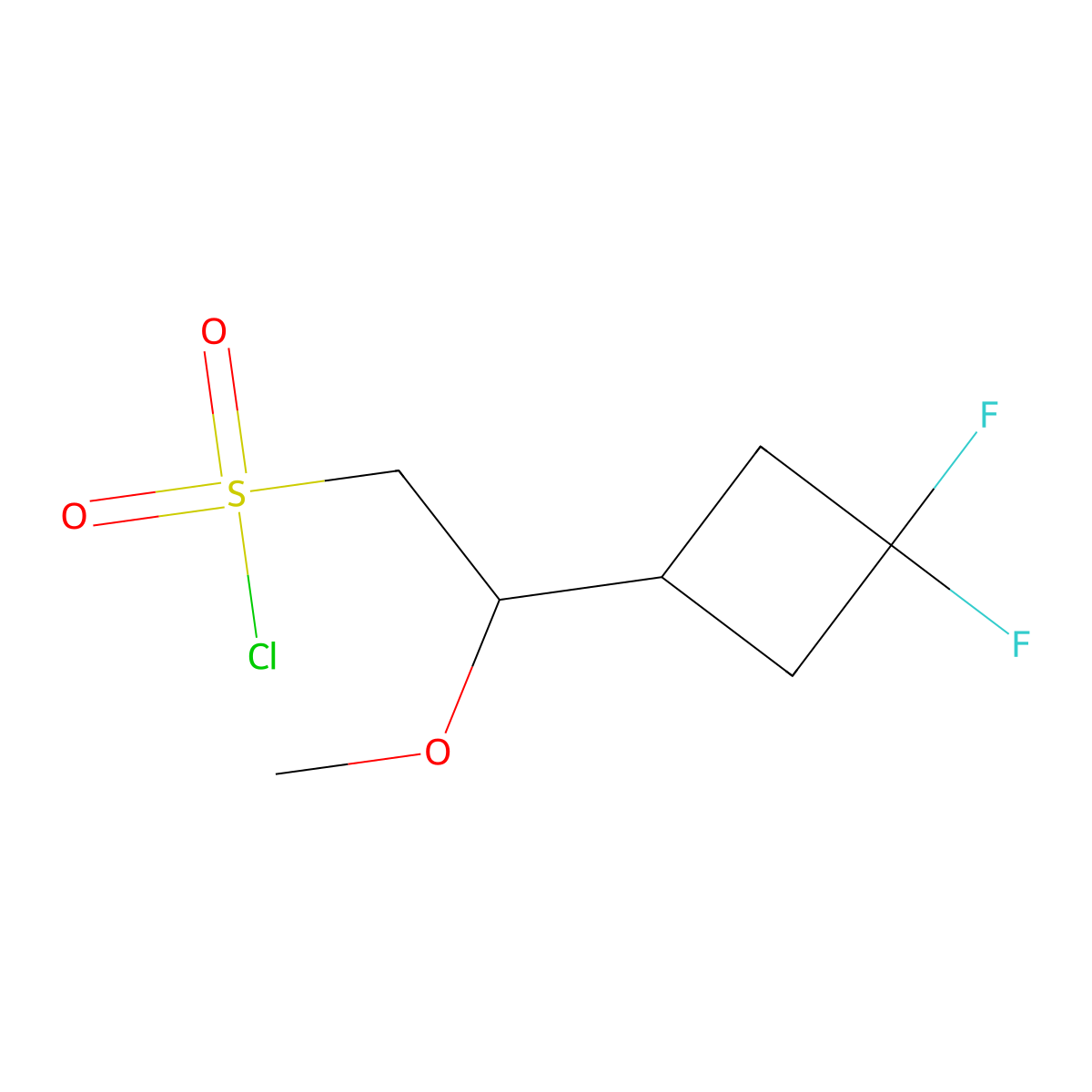 2-(3,3-Difluorocyclobutyl)-2-methoxyethanesulfonyl chloride molecular structure, CAS 2567502-00-3