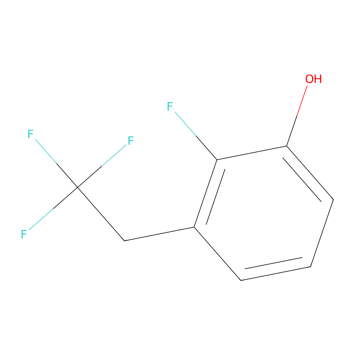 2-Fluoro-3-(2,2,2-trifluoroethyl)phenol molecular structure, CAS 2567502-09-2