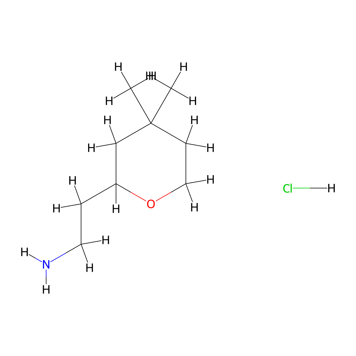 2-(4,4-Dimethyloxan-2-yl)ethanamine;hydrochloride molecular structure, CAS 2567502-11-6