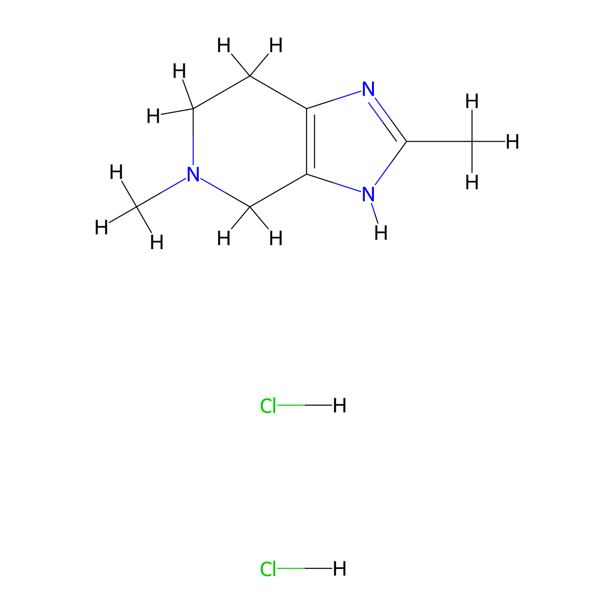 2,5-dimethyl-1H,4H,5H,6H,7H-imidazo(4,5-c)pyridine dihydrochloride molecular structure, CAS 2567502-12-7