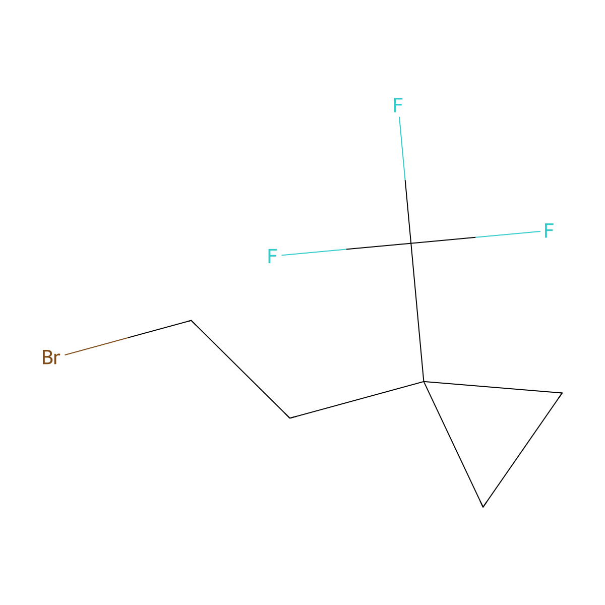 1-(2-Bromoethyl)-1-(trifluoromethyl)cyclopropane molecular structure, CAS 2567502-22-9