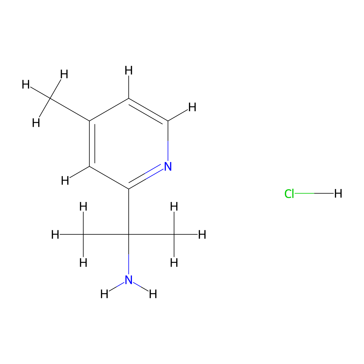 2-(4-Methylpyridin-2-yl)propan-2-amine hydrochloride molecular structure, CAS 2567502-34-3