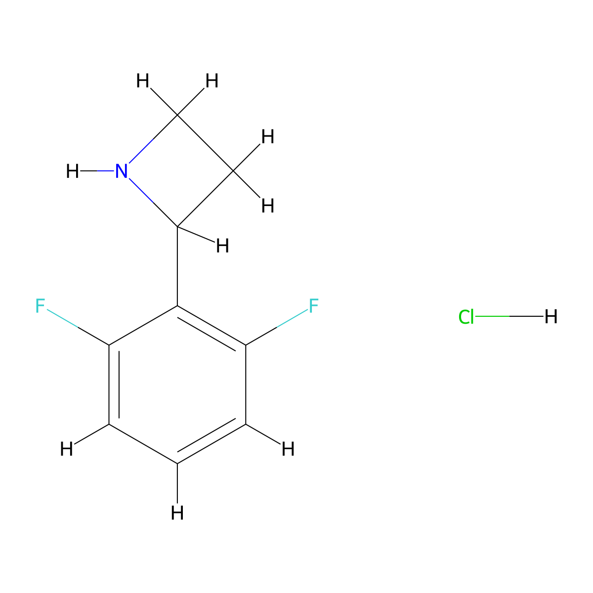 2-(2,6-Difluorophenyl)azetidine hydrochloride molecular structure, CAS 2567502-38-7