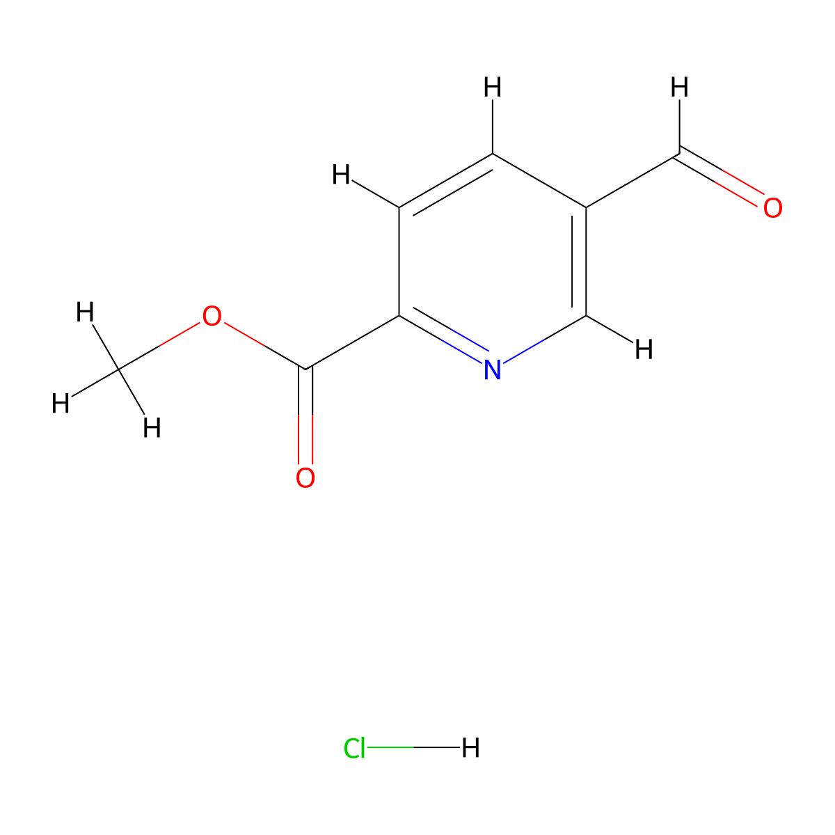 Methyl 5-formylpyridine-2-carboxylate hydrochloride molecular structure, CAS 2567502-54-7