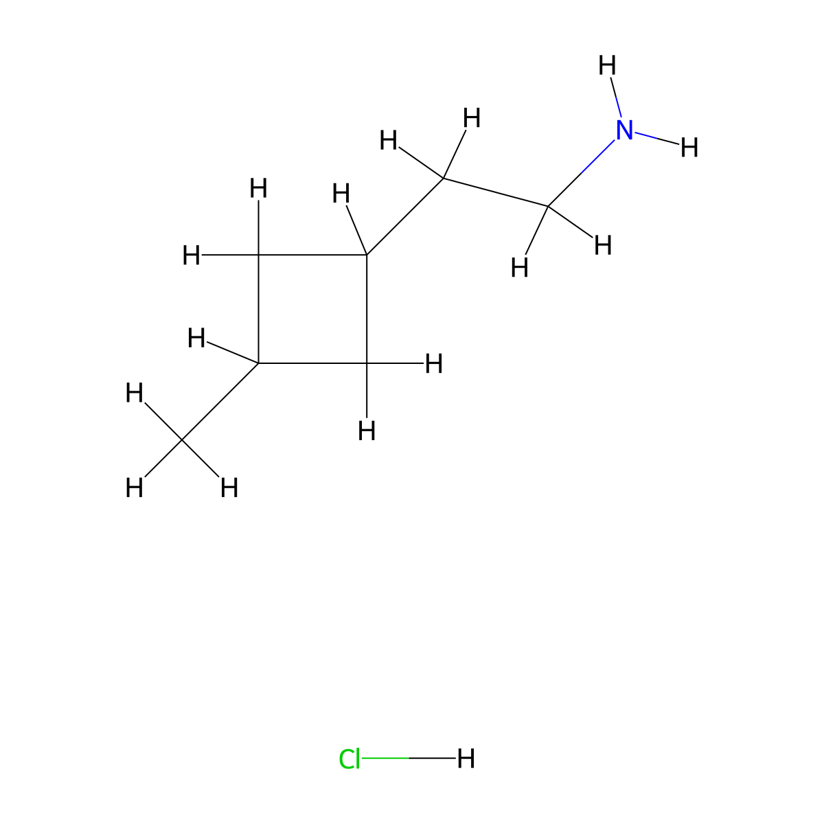2-(3-Methylcyclobutyl)ethan-1-amine hydrochloride molecular structure, CAS 2567502-60-5