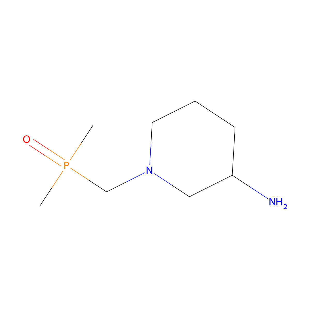 1-[(Dimethylphosphoryl)methyl]piperidin-3-amine molecular structure, CAS 2567502-66-1