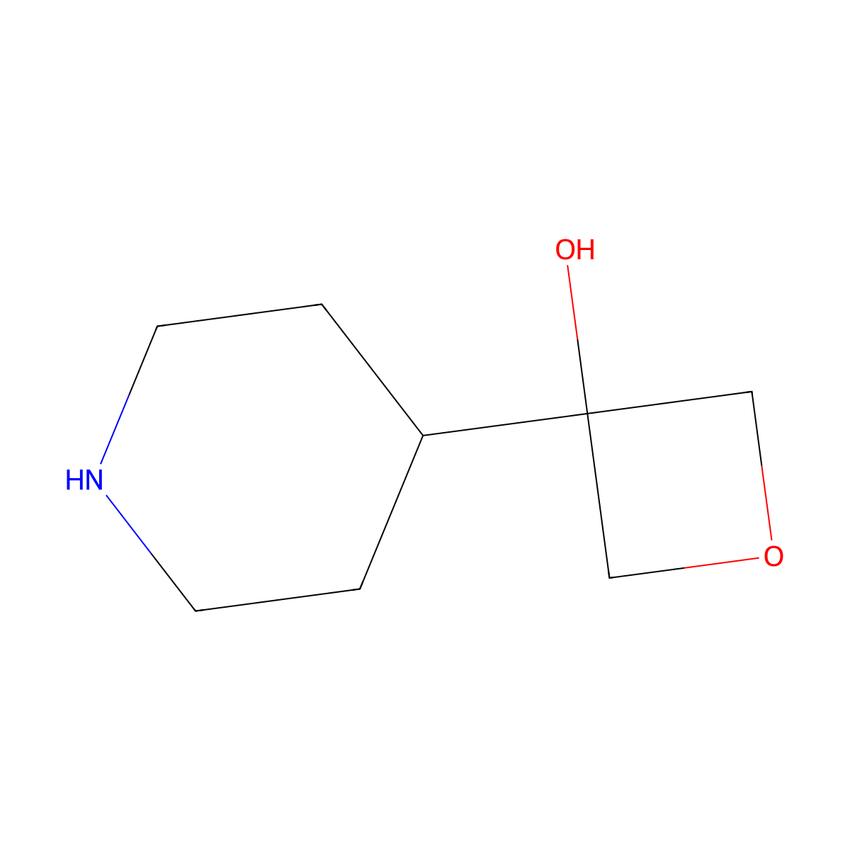 3-(Piperidin-4-yl)oxetan-3-ol molecular structure, CAS 2567502-68-3