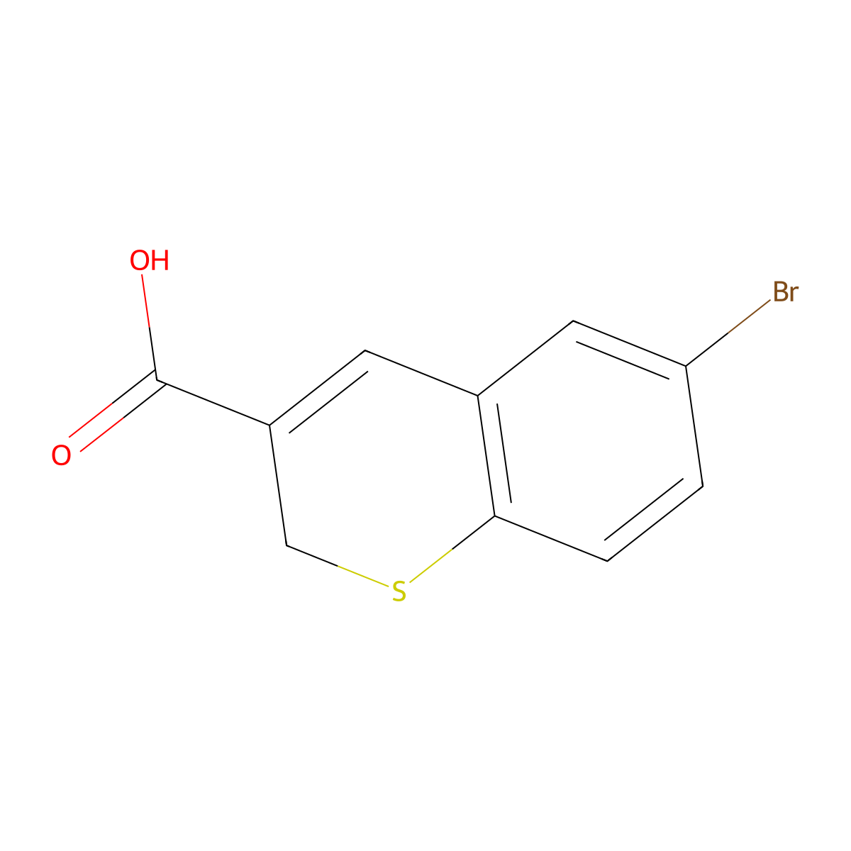 6-Bromo-2H-thiochromene-3-carboxylic acid molecular structure, CAS 2567502-87-6