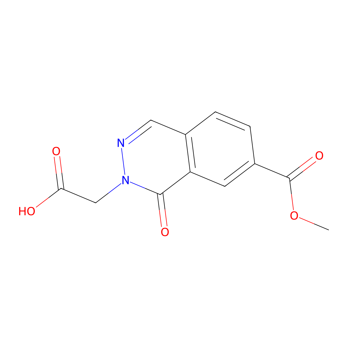 2-(7-Methoxycarbonyl-1-oxophthalazin-2-yl)acetic acid molecular structure, CAS 2567502-98-9