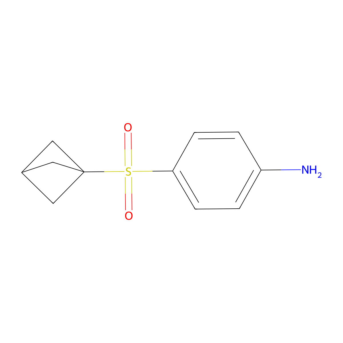 4-{Bicyclo[1.1.1]pentane-1-sulfonyl}aniline molecular structure, CAS 2567503-02-8