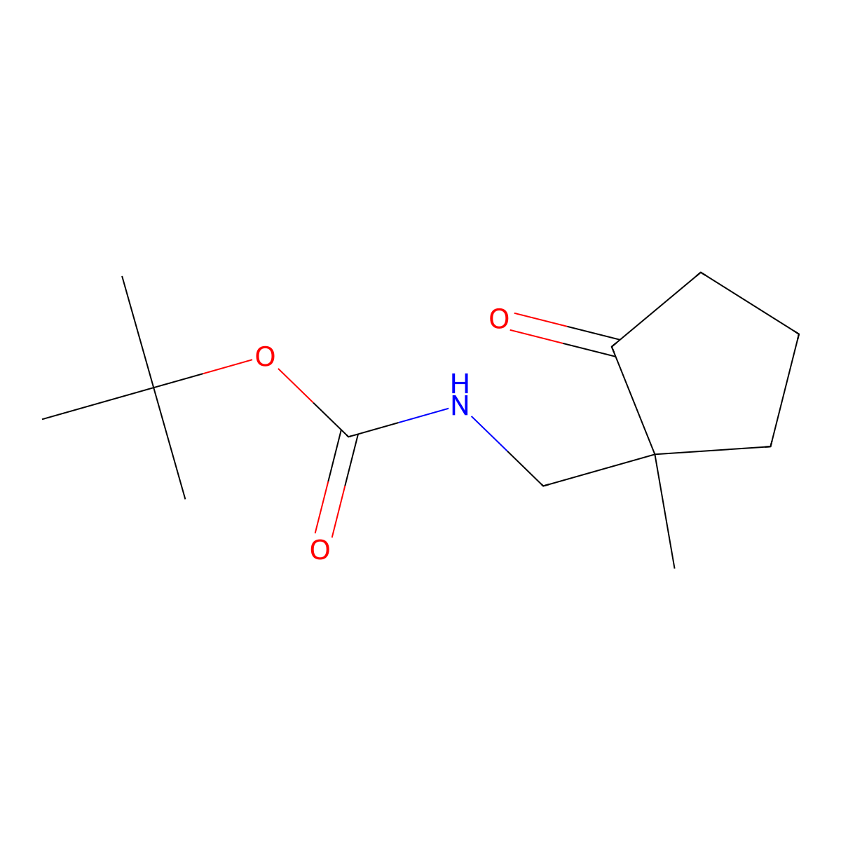 Tert-butyl N-[(1-methyl-2-oxocyclopentyl)methyl]carbamate molecular structure, CAS 2567503-05-1