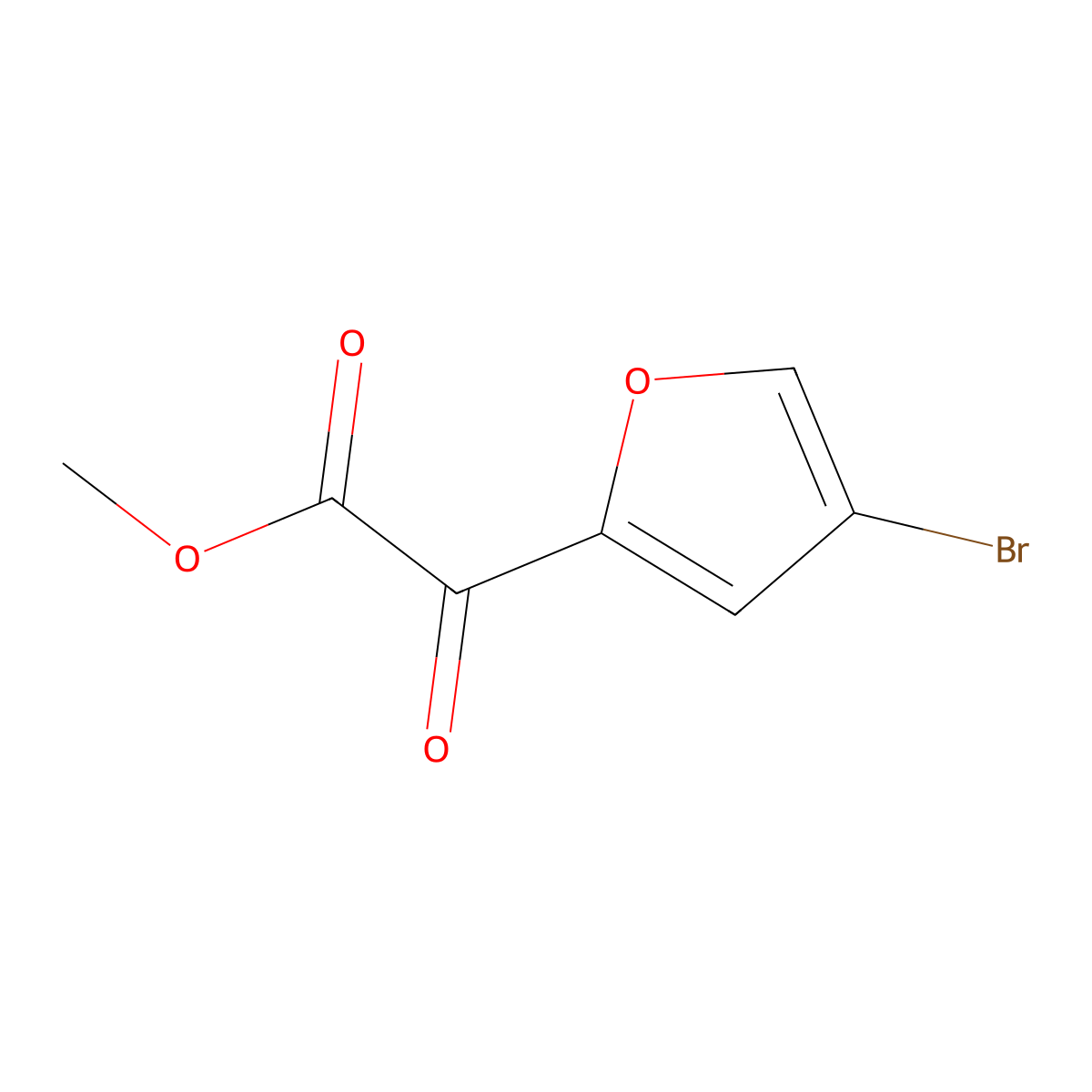 Methyl 2-(4-bromofuran-2-yl)-2-oxoacetate molecular structure, CAS 2567503-25-5