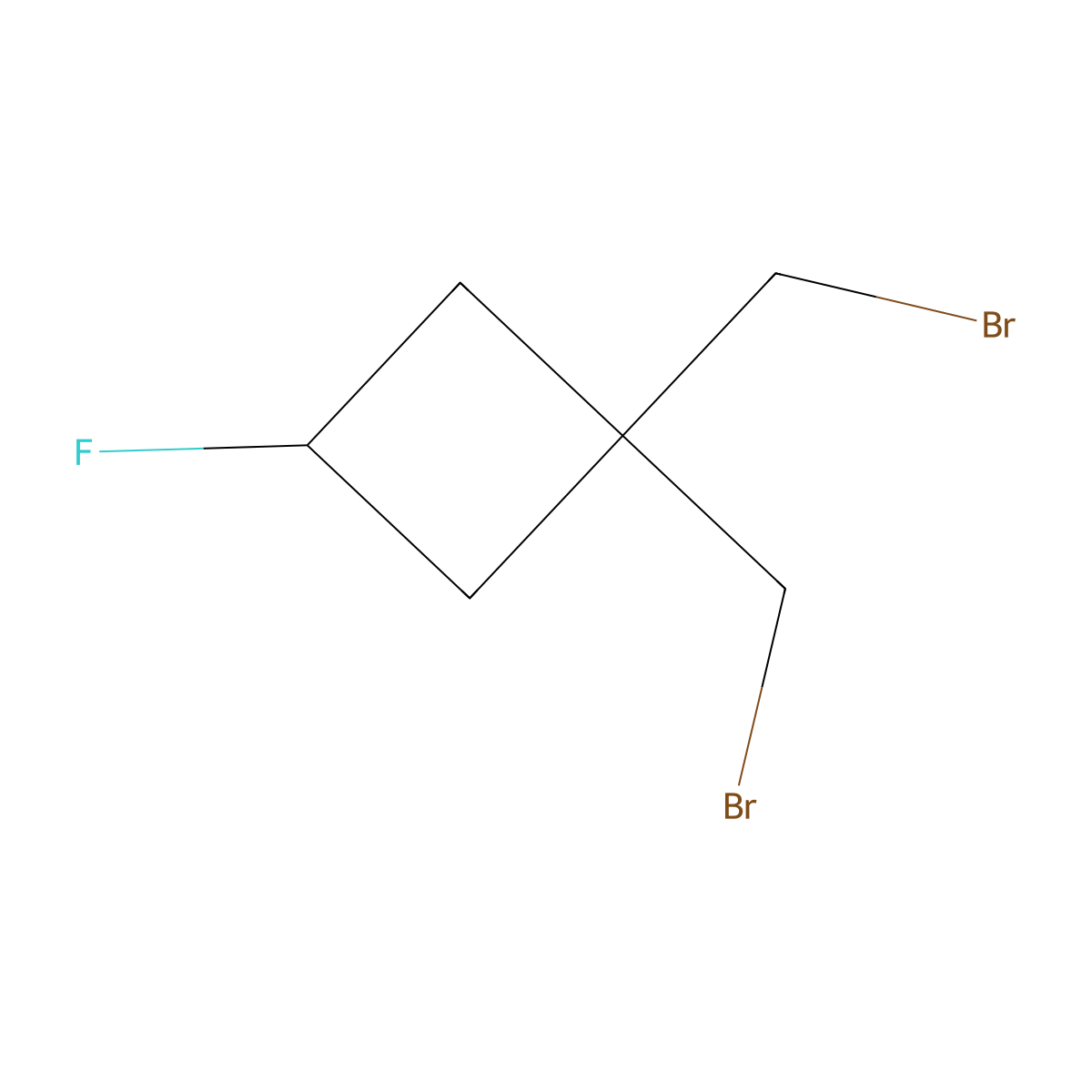 1,1-Bis(bromomethyl)-3-fluorocyclobutane molecular structure, CAS 2567503-44-8