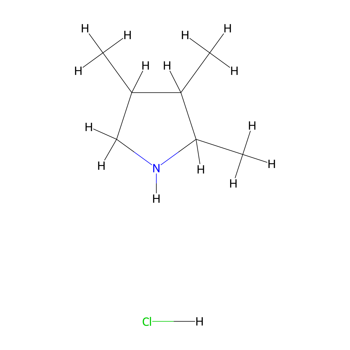 2,3,4-Trimethylpyrrolidine hydrochloride molecular structure, CAS 2567503-53-9