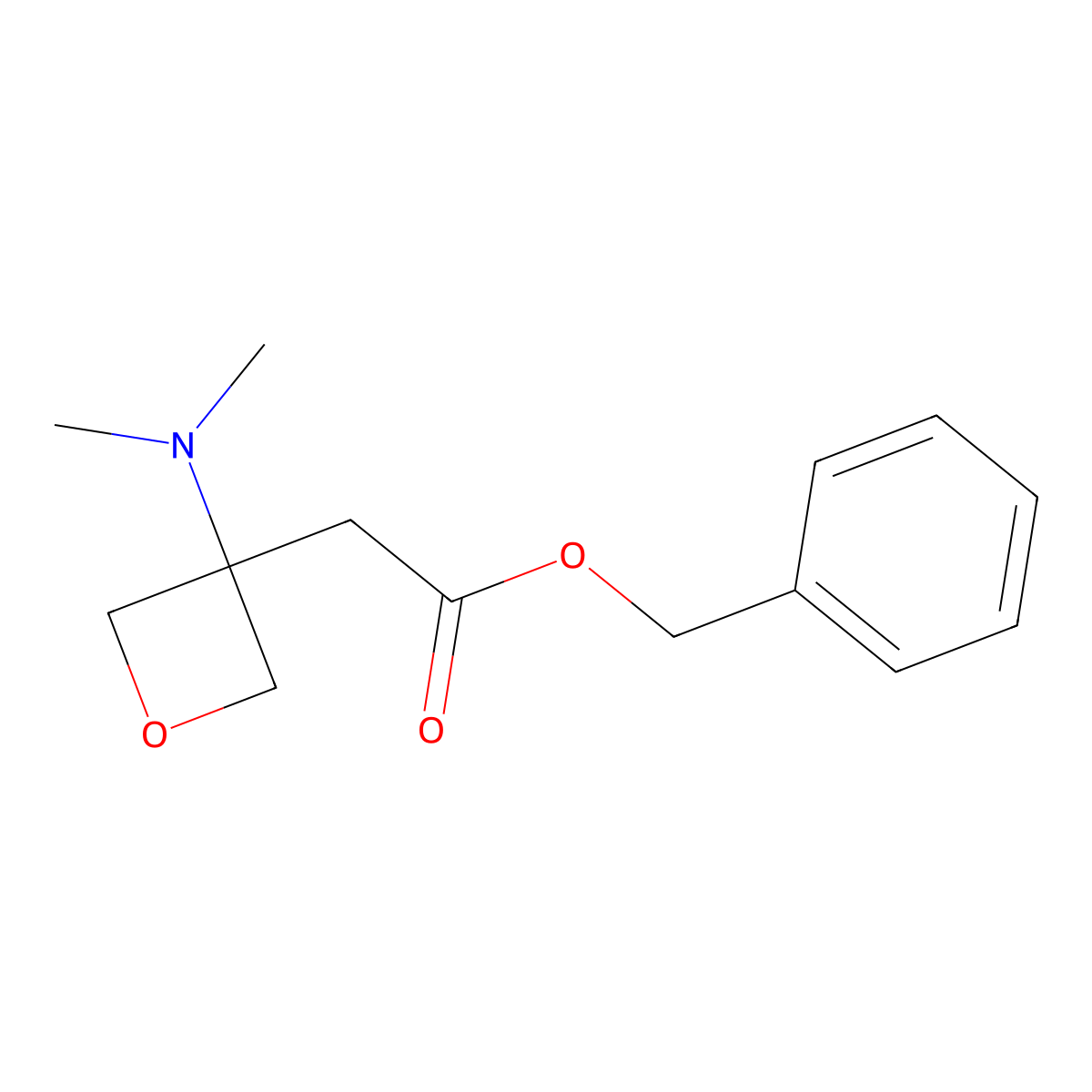Benzyl 2-[3-(dimethylamino)oxetan-3-yl]acetate molecular structure, CAS 2567503-55-1