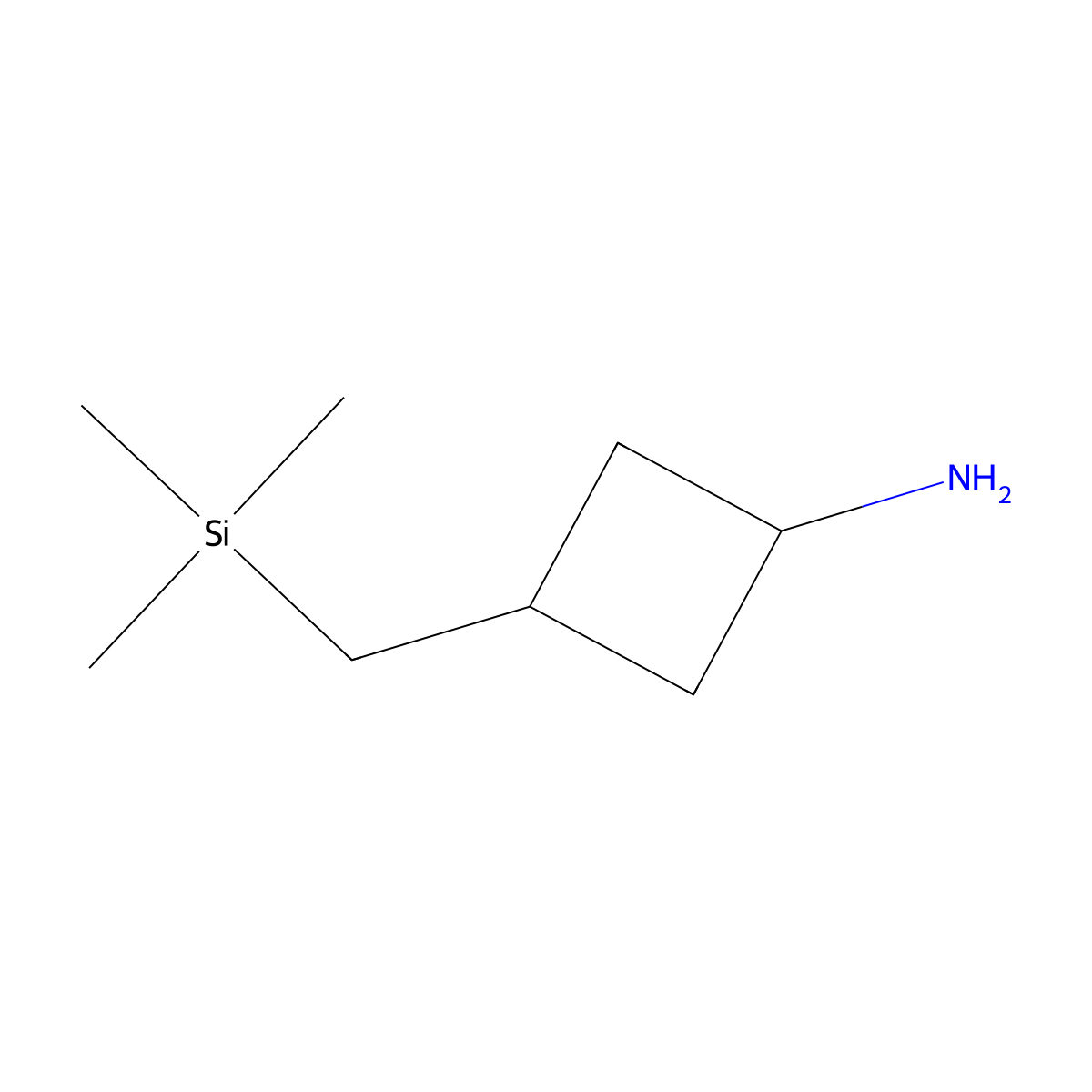 3-[(Trimethylsilyl)methyl]cyclobutan-1-amine molecular structure, CAS 2567503-59-5