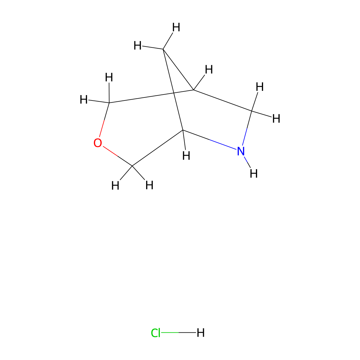 3-Oxa-6-azabicyclo[3.2.1]octane hydrochloride molecular structure, CAS 2567503-64-2