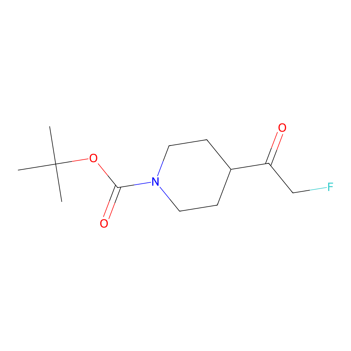 Tert-butyl 4-(2-fluoroacetyl)piperidine-1-carboxylate molecular structure, CAS 2567503-65-3