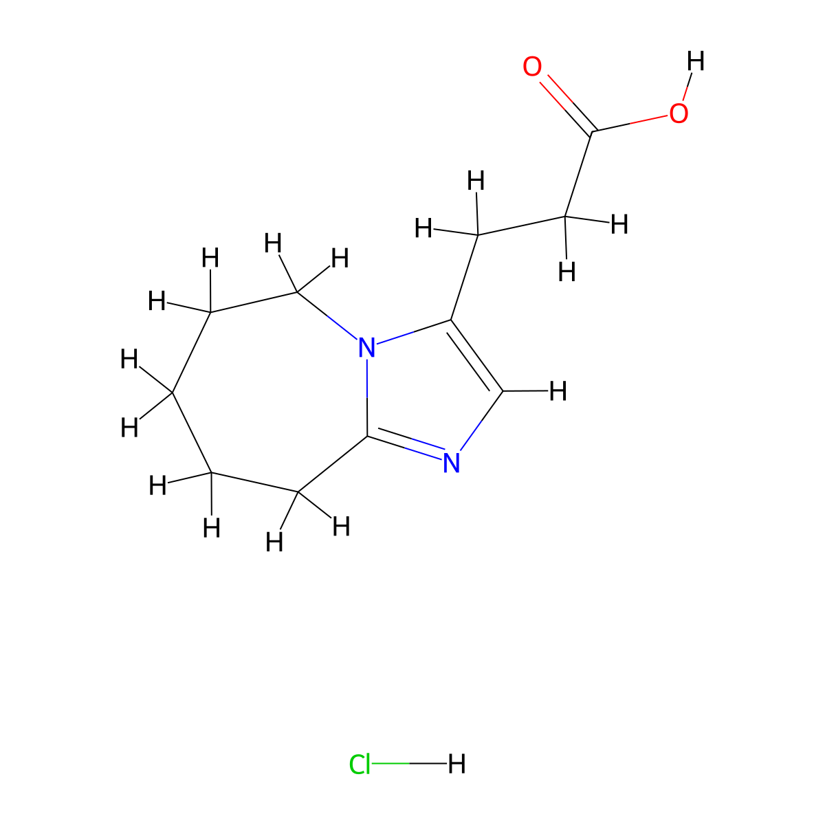 3-{5H,6H,7H,8H,9H-imidazo[1,2-a]azepin-3-yl}propanoicacidhydrochloride molecular structure, CAS 2567503-79-9