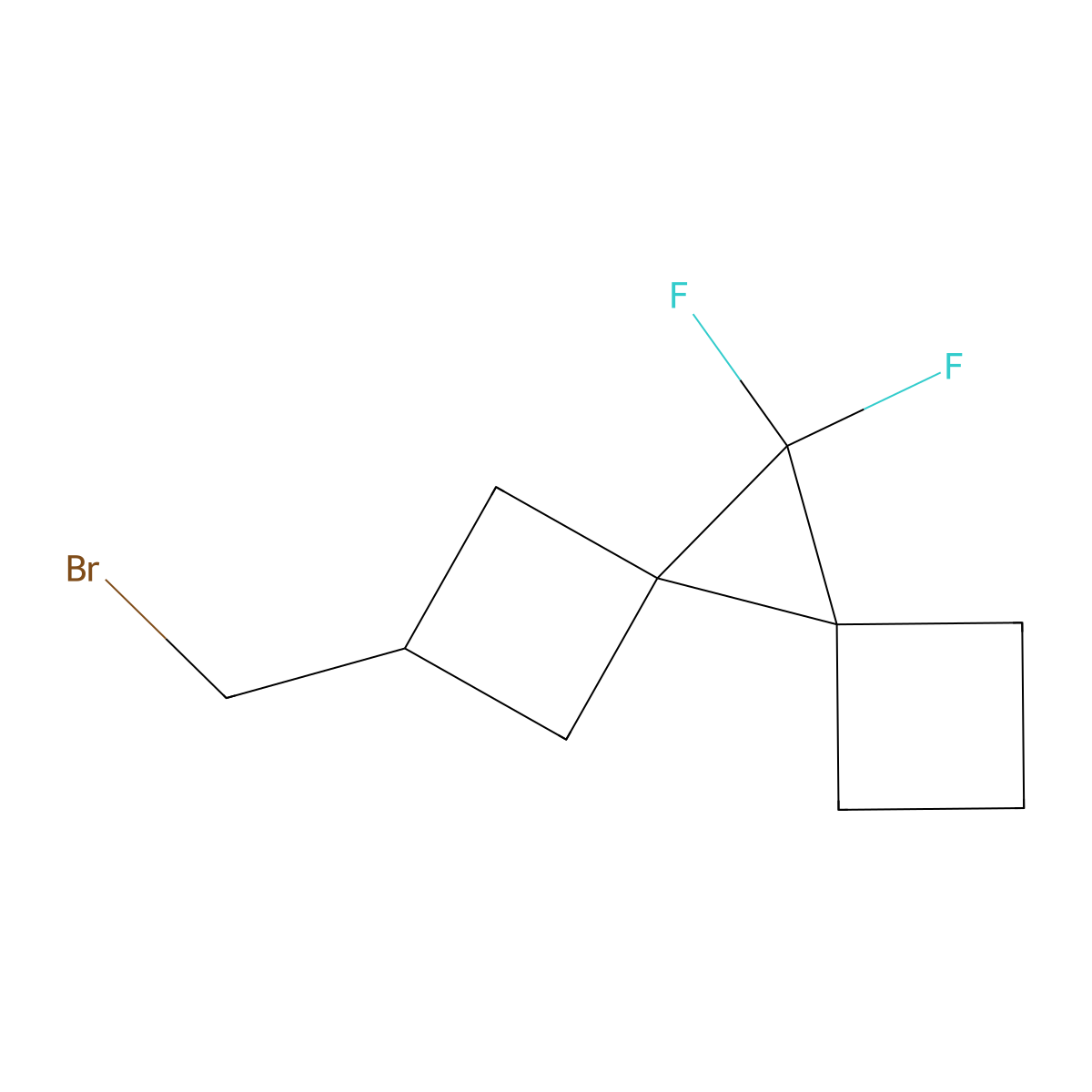 2-(Bromomethyl)-9,9-difluorodispiro[3.0.3^{5}.1^{4}]nonane molecular structure, CAS 2567503-83-5