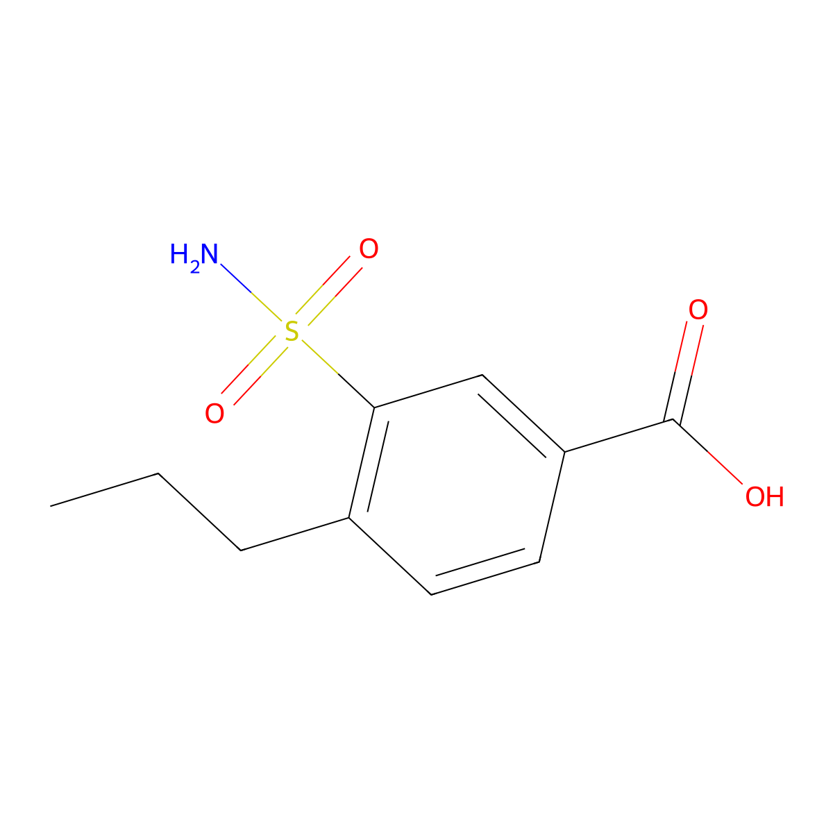 4-Propyl-3-sulfamoylbenzoic acid molecular structure, CAS 2567503-85-7