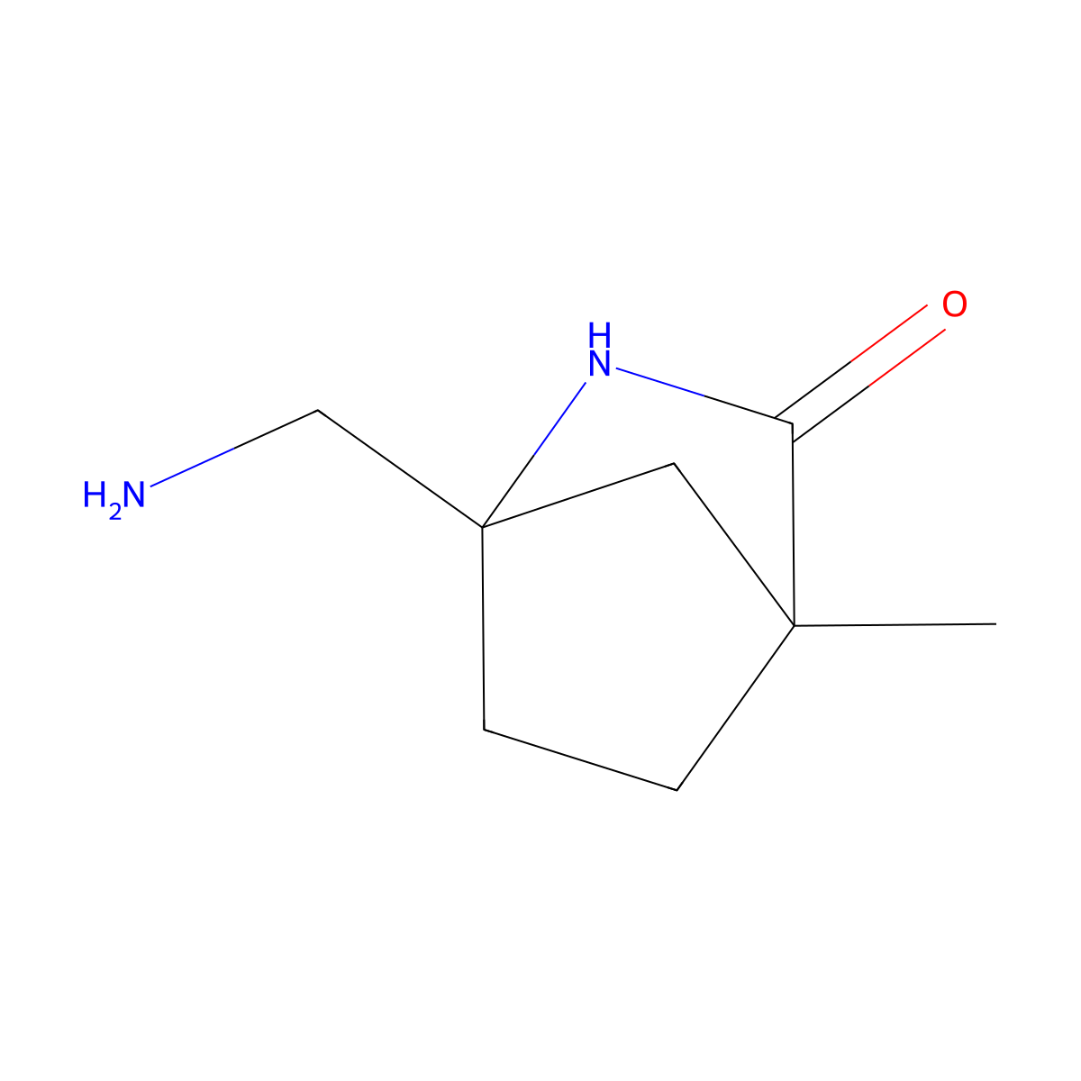 1-(Aminomethyl)-4-methyl-2-azabicyclo[2.2.1]heptan-3-one molecular structure, CAS 2567503-92-6