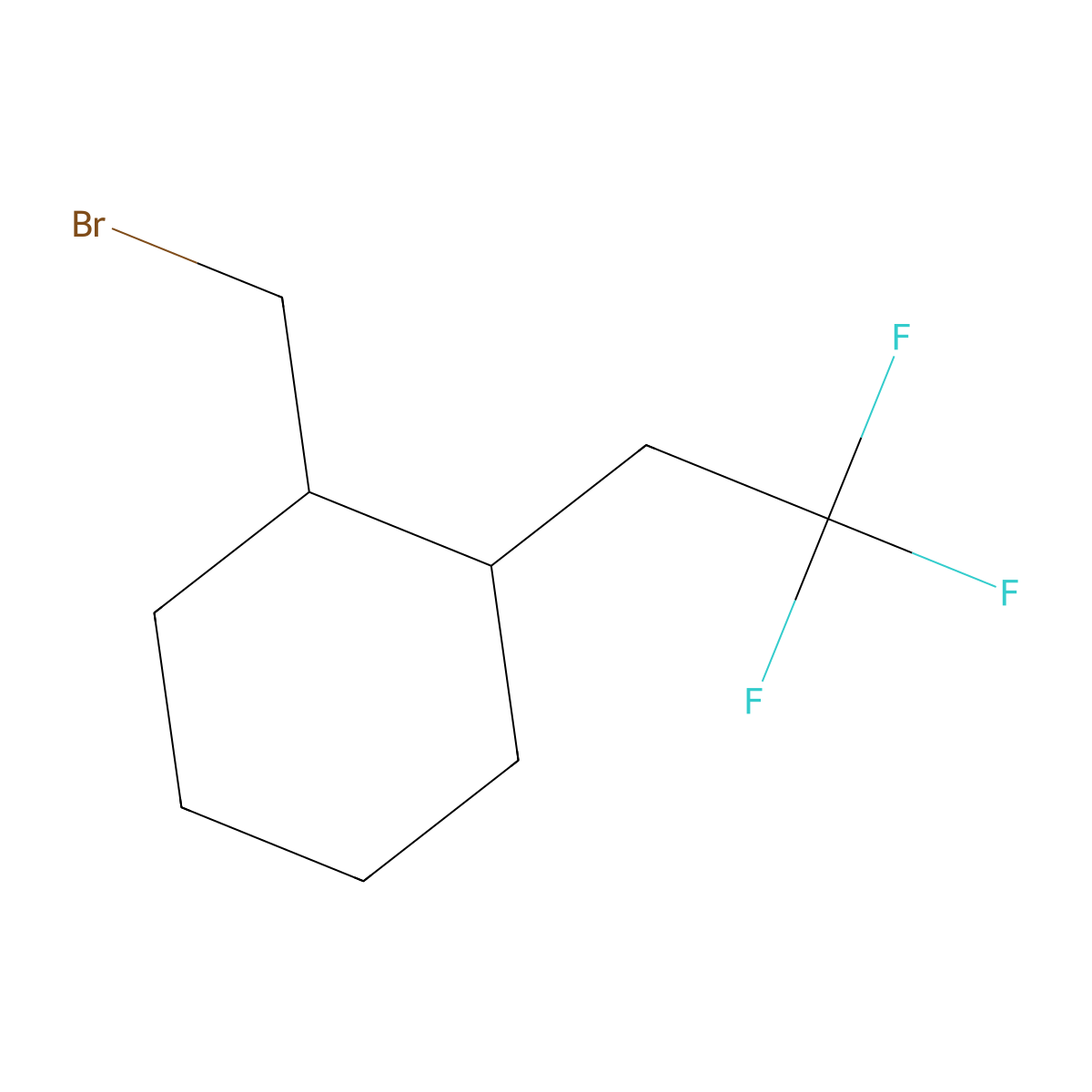 1-(Bromomethyl)-2-(2,2,2-trifluoroethyl)cyclohexane molecular structure, CAS 2567503-94-8