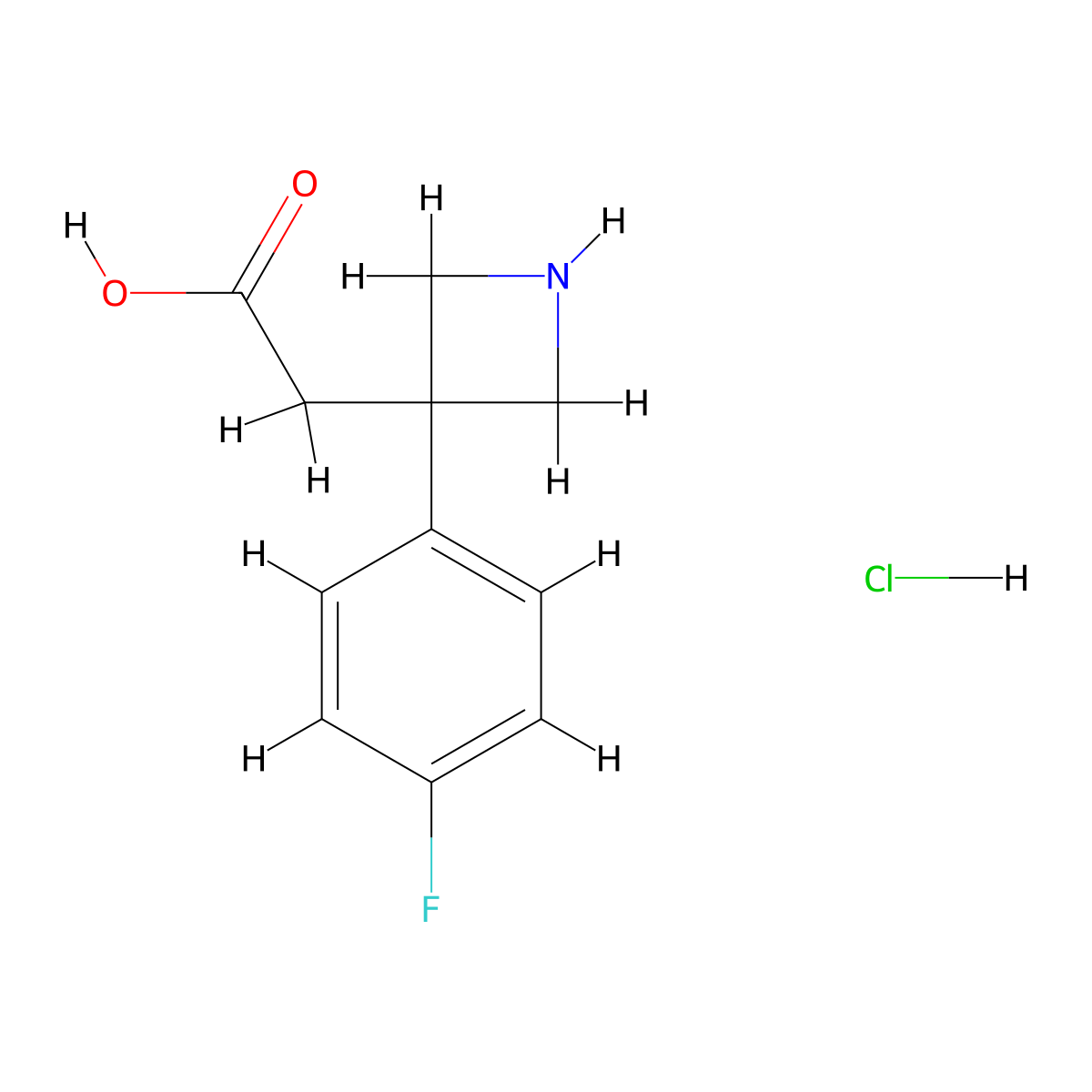 2-[3-(4-Fluorophenyl)azetidin-3-yl]aceticacidhydrochloride molecular structure, CAS 2567504-02-1